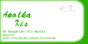 apolka kis business card